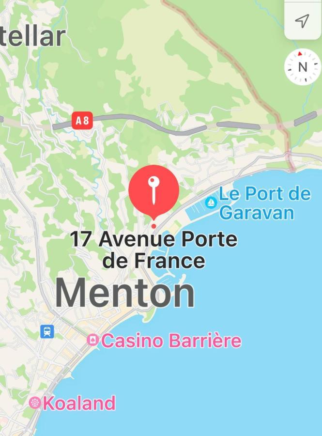studio 2 pers , 40m2 en bord de mer avec vue mer Menton Eksteriør billede